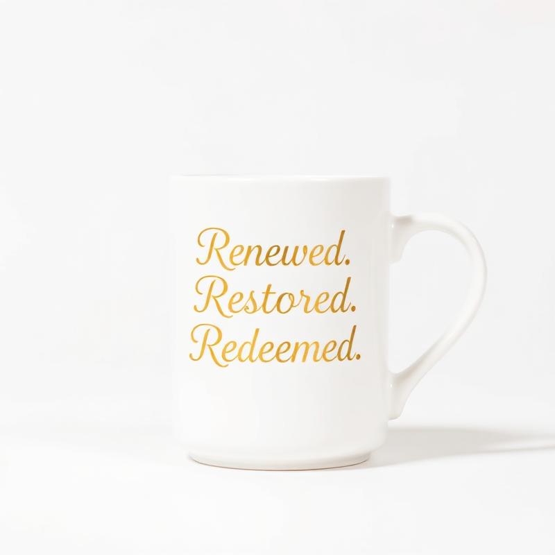 Renewed Restored Redeemed Mug White
